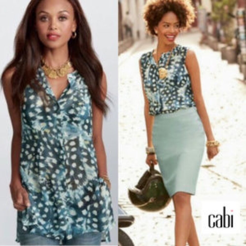 CAbi #416 Avery Sleeveless Sheer Tunic